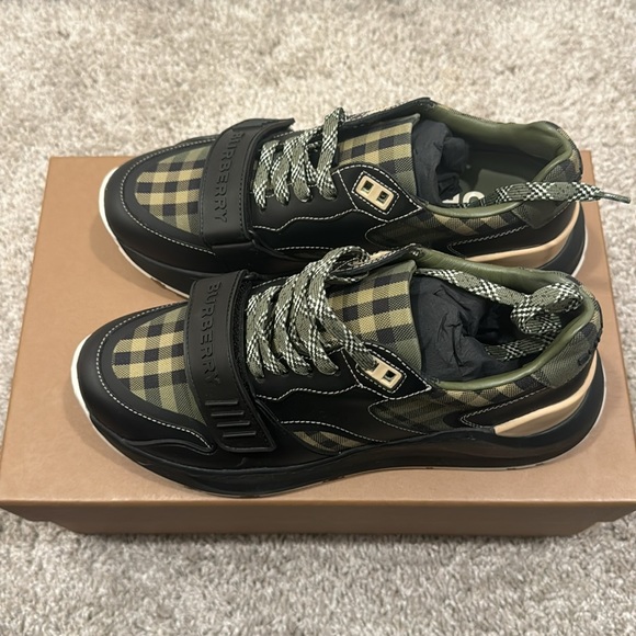 Burberry Women's Ramsey Leather, Suede & Vintage Check Sneakers - Picture 5 of 6